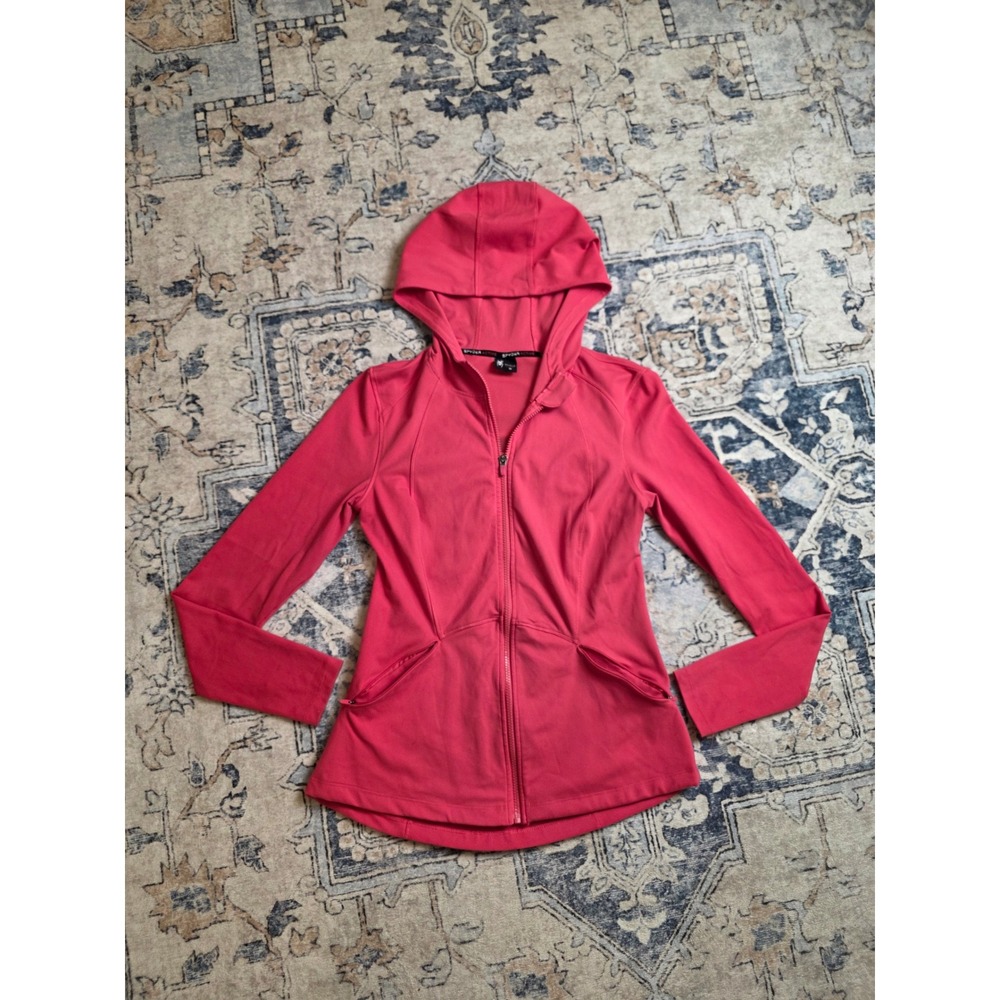 Spyder Active Women's Size Medium Hot Pink Hooded Long Sleeve Athleisure Jacket